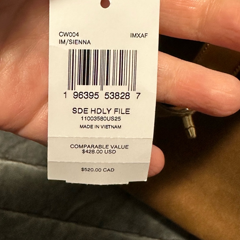 NWT Coach Hadley Sienna Suede Shoulder Bag - Picture 7 of 11